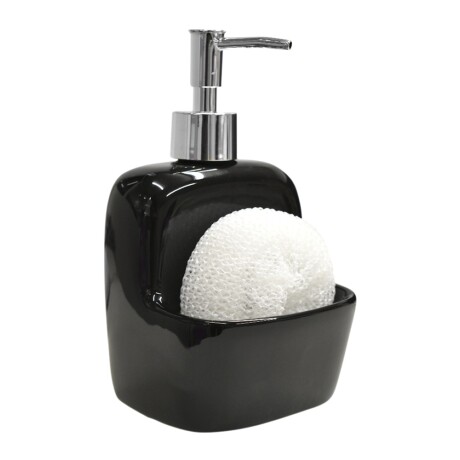 Dispensador Cerámica para Jabón Alcohol en gel + Esponja Negro