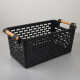 Cesto calado con asas 30 x 15 x 13 NEGRO