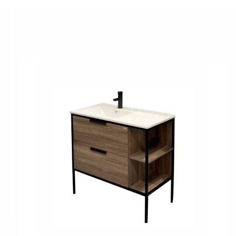 Mueble de baño de pie soak 90cm bacha de resina con mesada Mueble De Baño De Pie Soak 90cm Bacha De Resina Con Mesada