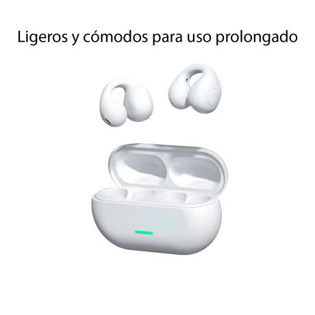 Auriculares Earcuffs Sound Estéreo Livianos Cómodos Modernos Blanco
