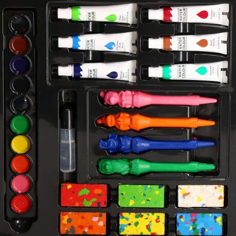 Set Arte Madera 123p Dibujo Valija Escolar Marcador Esc002002