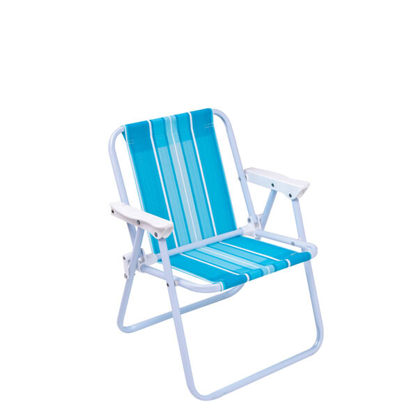 SILLA INFANTIL ALTA ACERO CELESTE