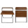 Escritorio Plegable con Estante en MDF 77x50x75cm Marron