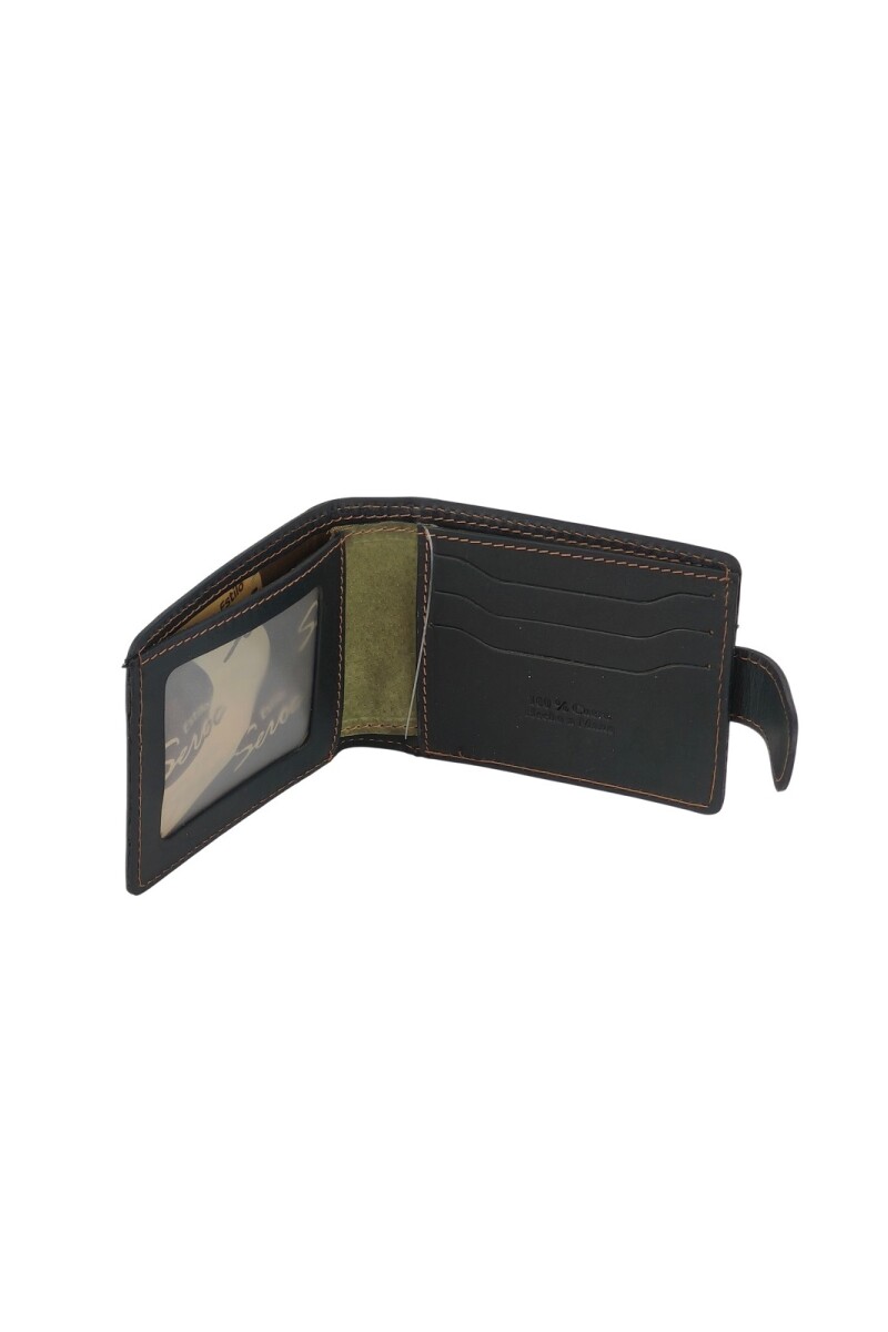 Billetera de cuero verde