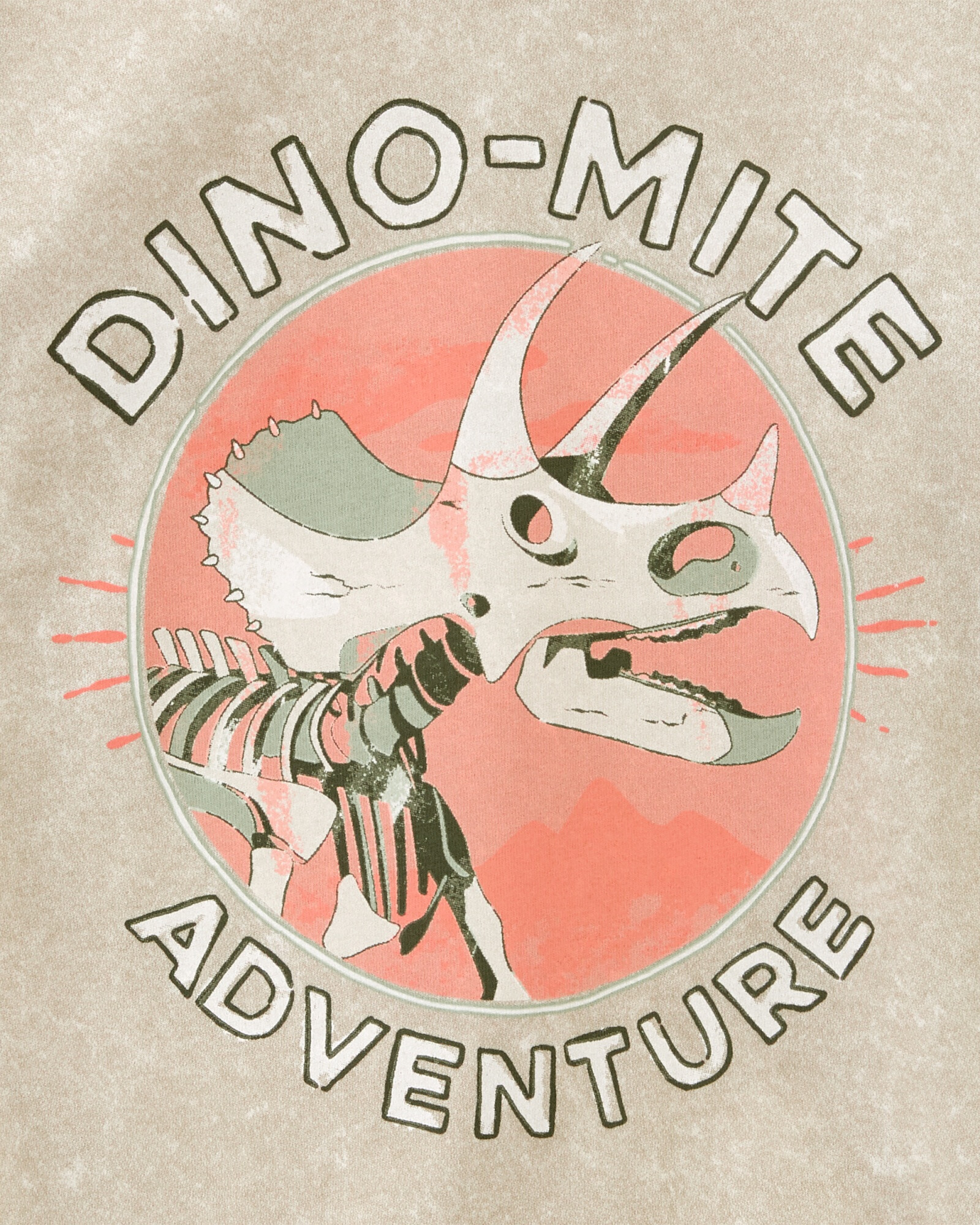 Remera de algodón, manga corta, estampa dinosaurio Remera de algodón, manga corta, estampa dinosaurio