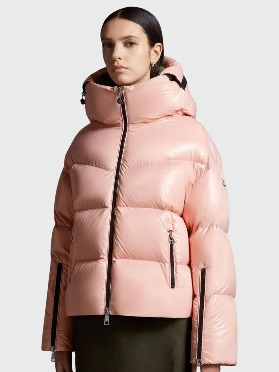 Campera con capucha integrada rellena de plumas, HUPPE - Rosado 
