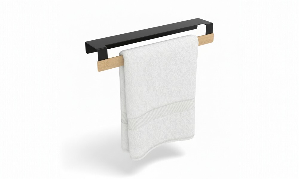 Toallero 4120 blanco y madera Toallero 4120 Blanco Y Madera