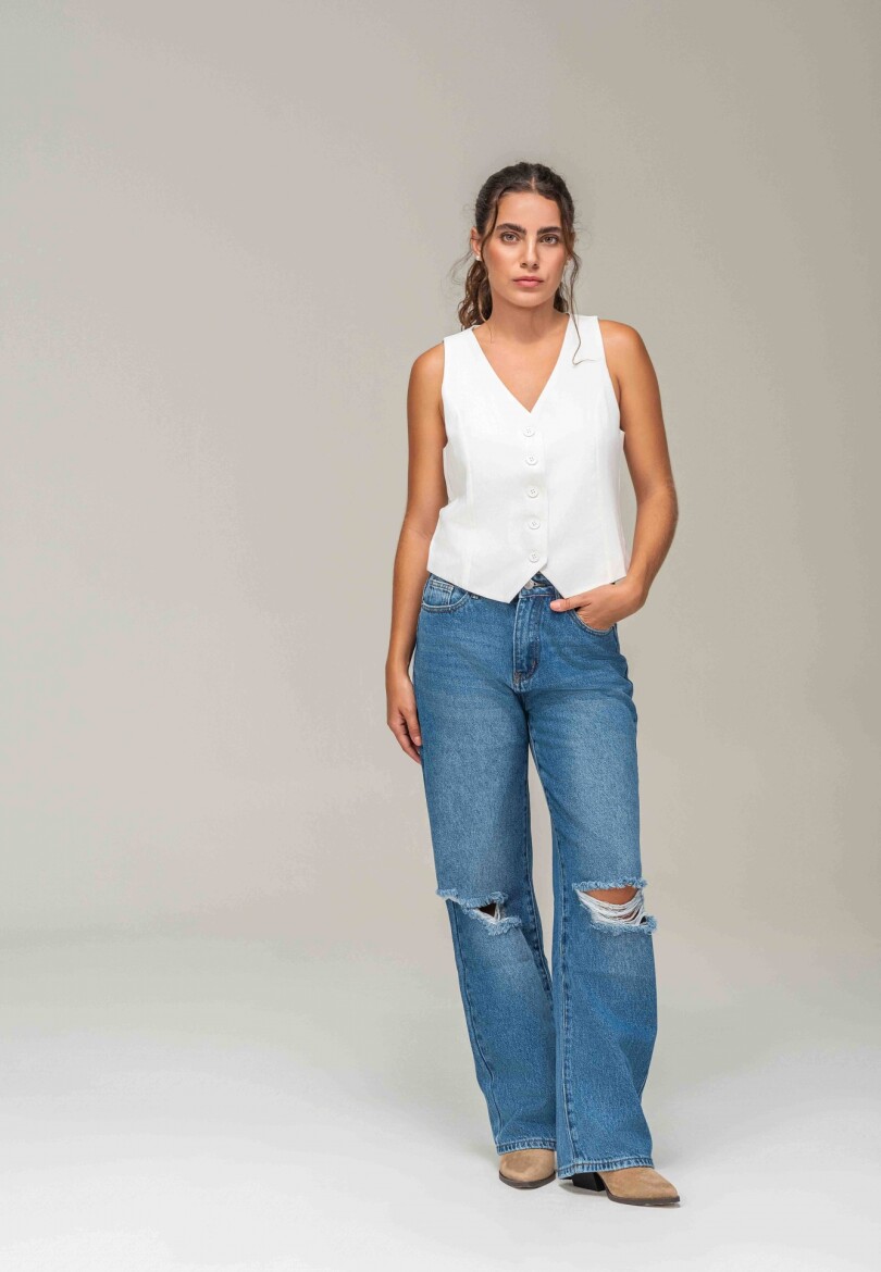 CHALECO LALY CORTO Blanco