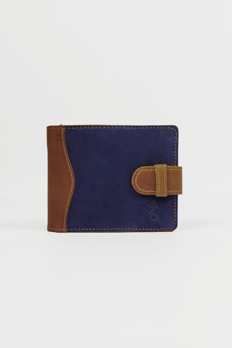 Colored Leather Wallet Blue