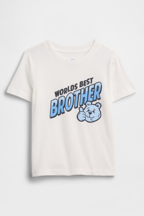Remera Logo Gap Toddler Niño New Off White Opt1
