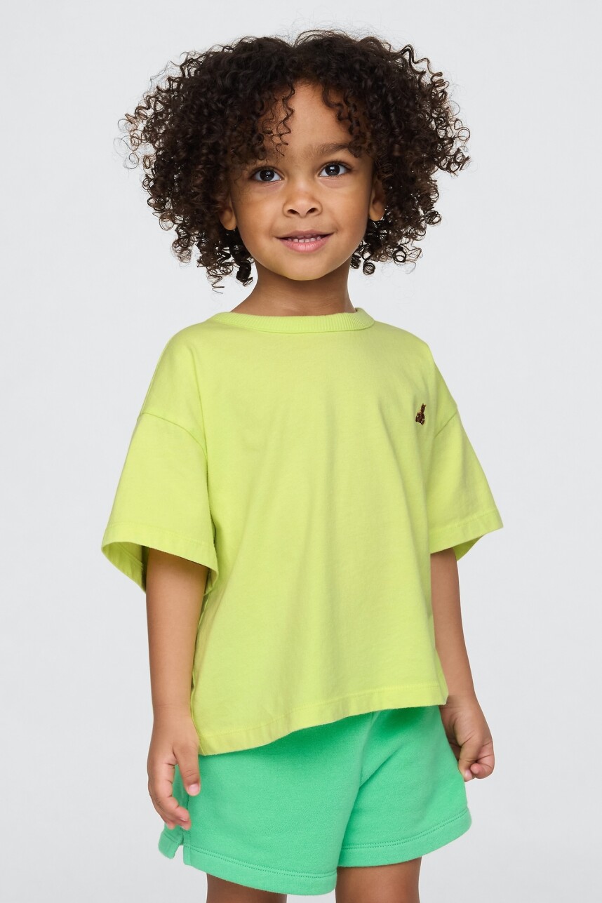 Remera Washed Toddler Niño Limon