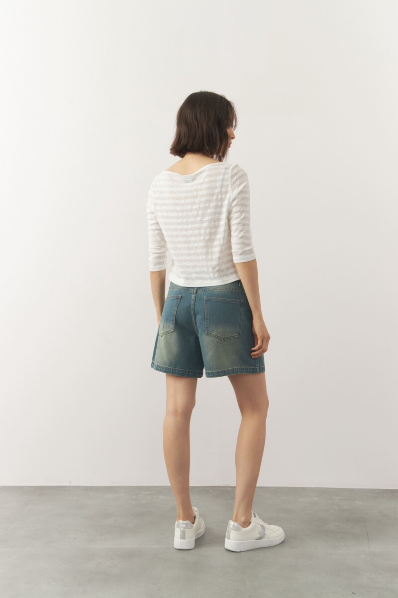 SHORT TORI Azul Antiguo