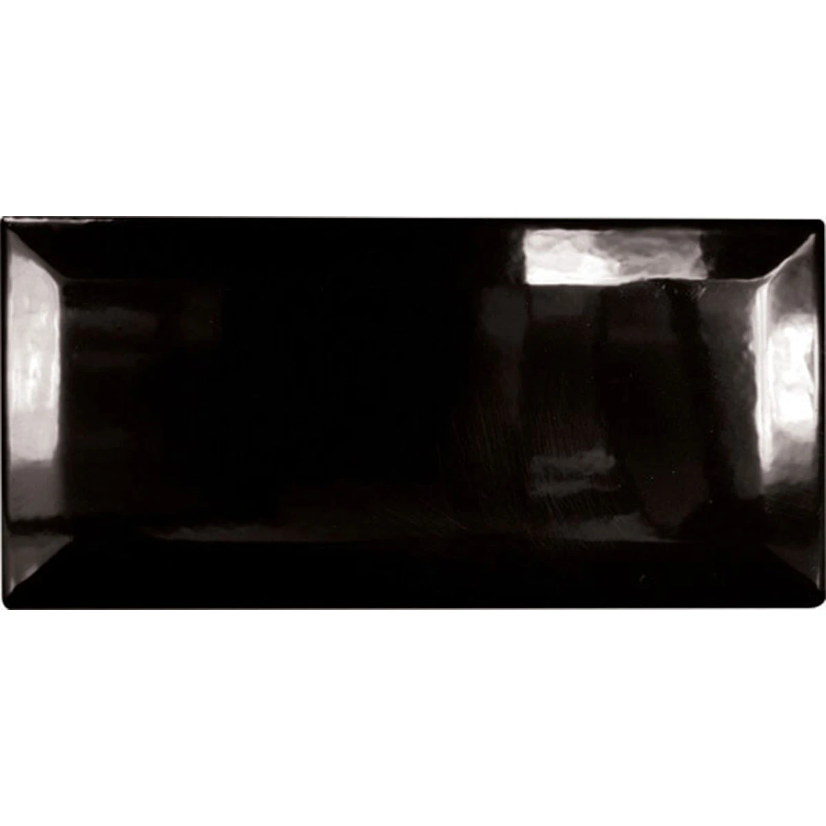Ceramica Negro Pleno Brillo 10X20Cm Pared 