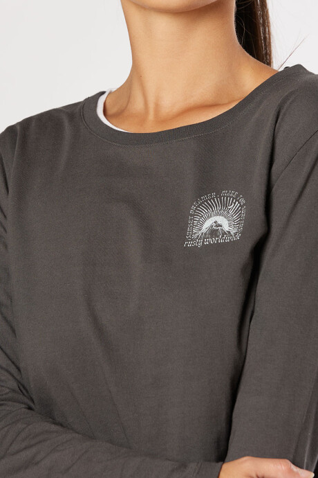 T-SHIRT M/L AGAVE RUSTY Gris Oscuro