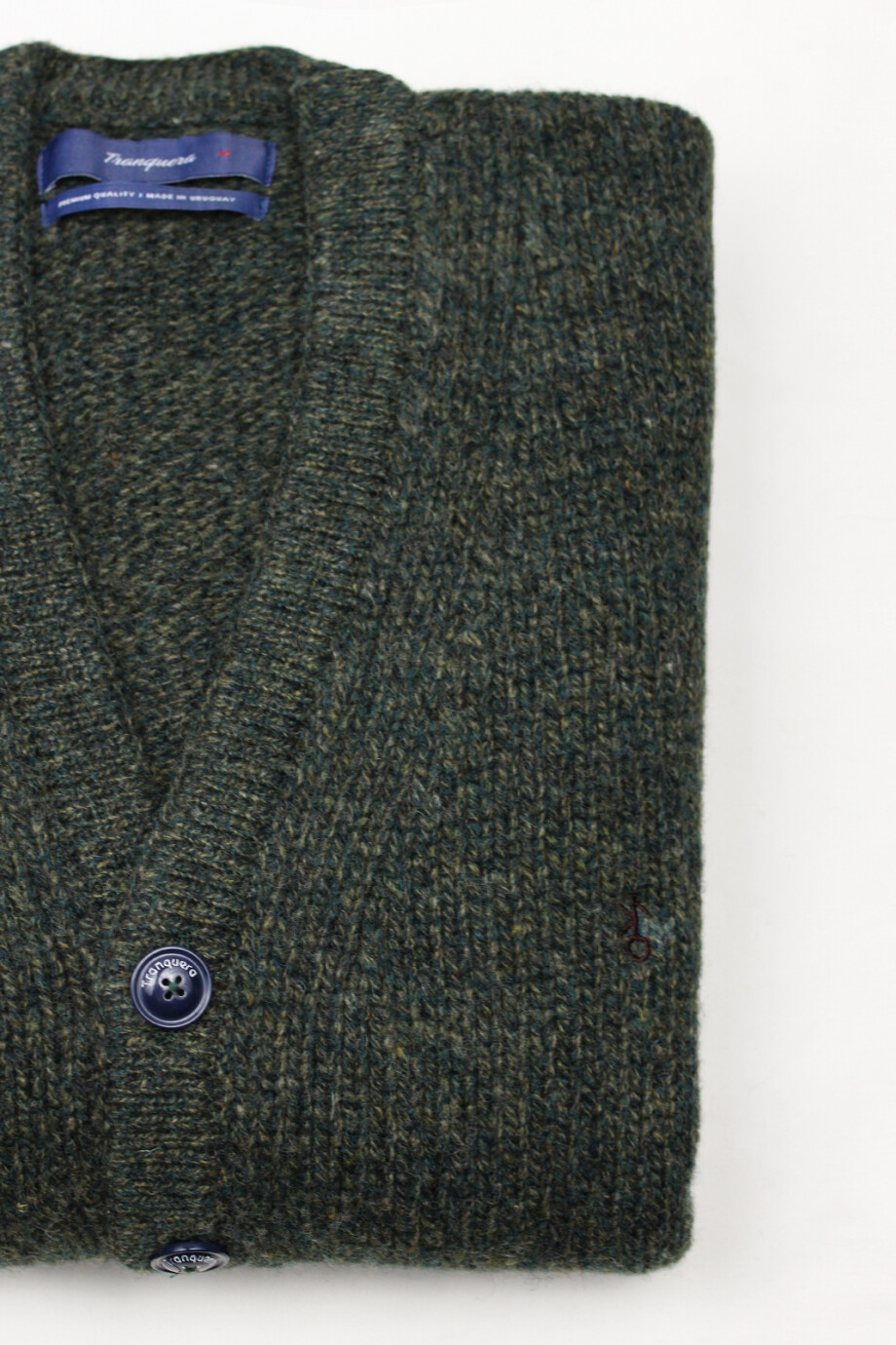 Cardigan Pesado Verde Melange