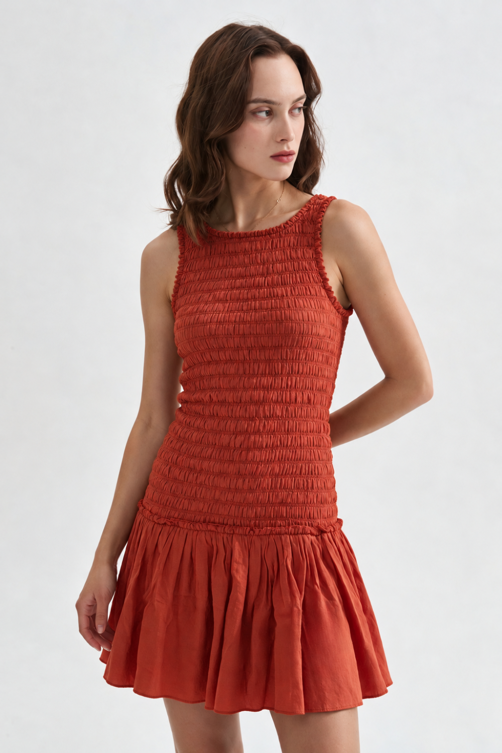 Vestido Kamar Rojo Anaranjado