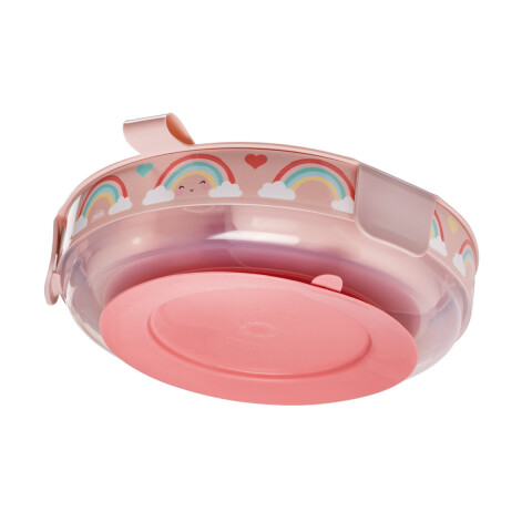 Plato Térmico con Ventosa para Bebé 318 ml ARCOIRIS ROSA