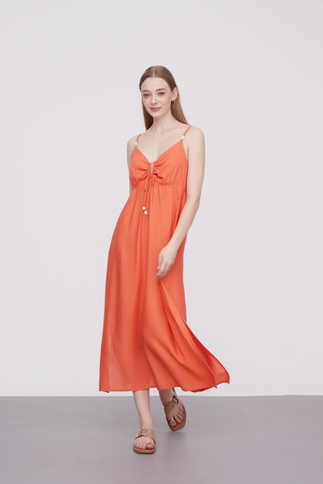 Vestido Aisea Naranja Oscuro