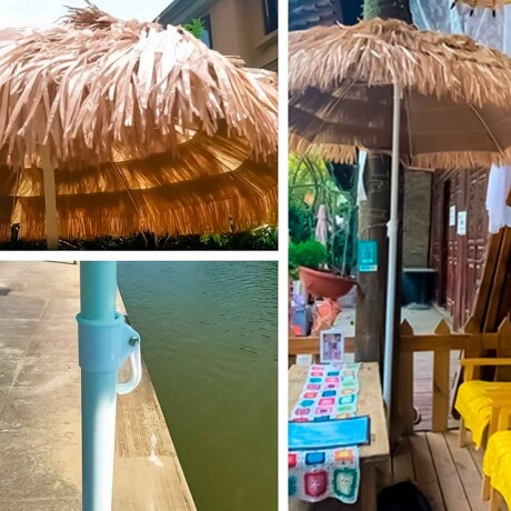 Sombrilla Estilo Hawaiana Tiki 1.7m P/ Piscina Jardín Sombrilla Estilo Hawaiana Tiki 1.7m P/ Piscina Jardín