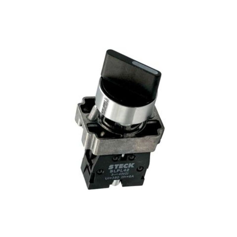 SELECTOR DE 2 POSICIONES 22MM 0-1 METALICO SELECTOR DE 2 POSICIONES 22MM 0-1 METALICO