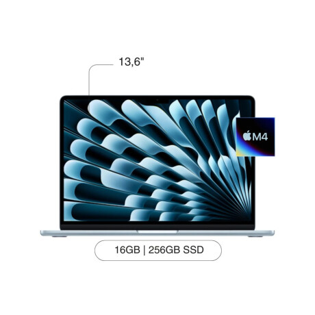 Notebook Apple Macbook Air MC6T4 M4 256GB 16GB 13,6" SkyBlue Notebook Apple Macbook Air MC6T4 M4 256GB 16GB 13,6" SkyBlue