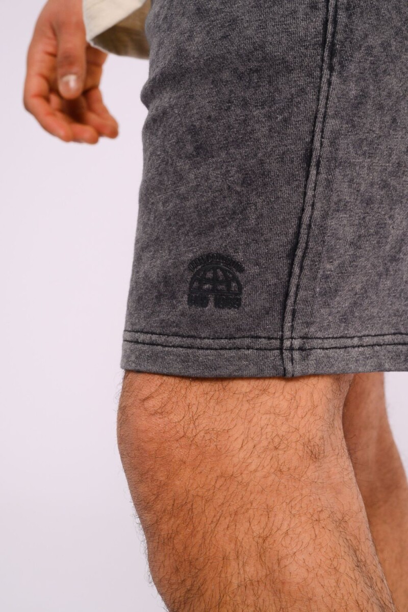 Bermuda de felpa Negro