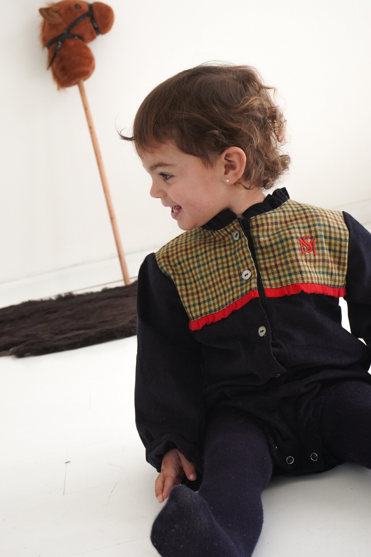 Body Suit Gurí Azul / Tweed Amarillo