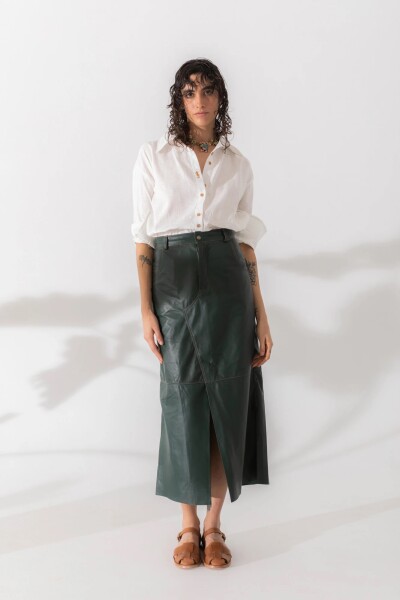 FALDA TANTA COURO LONG Verde