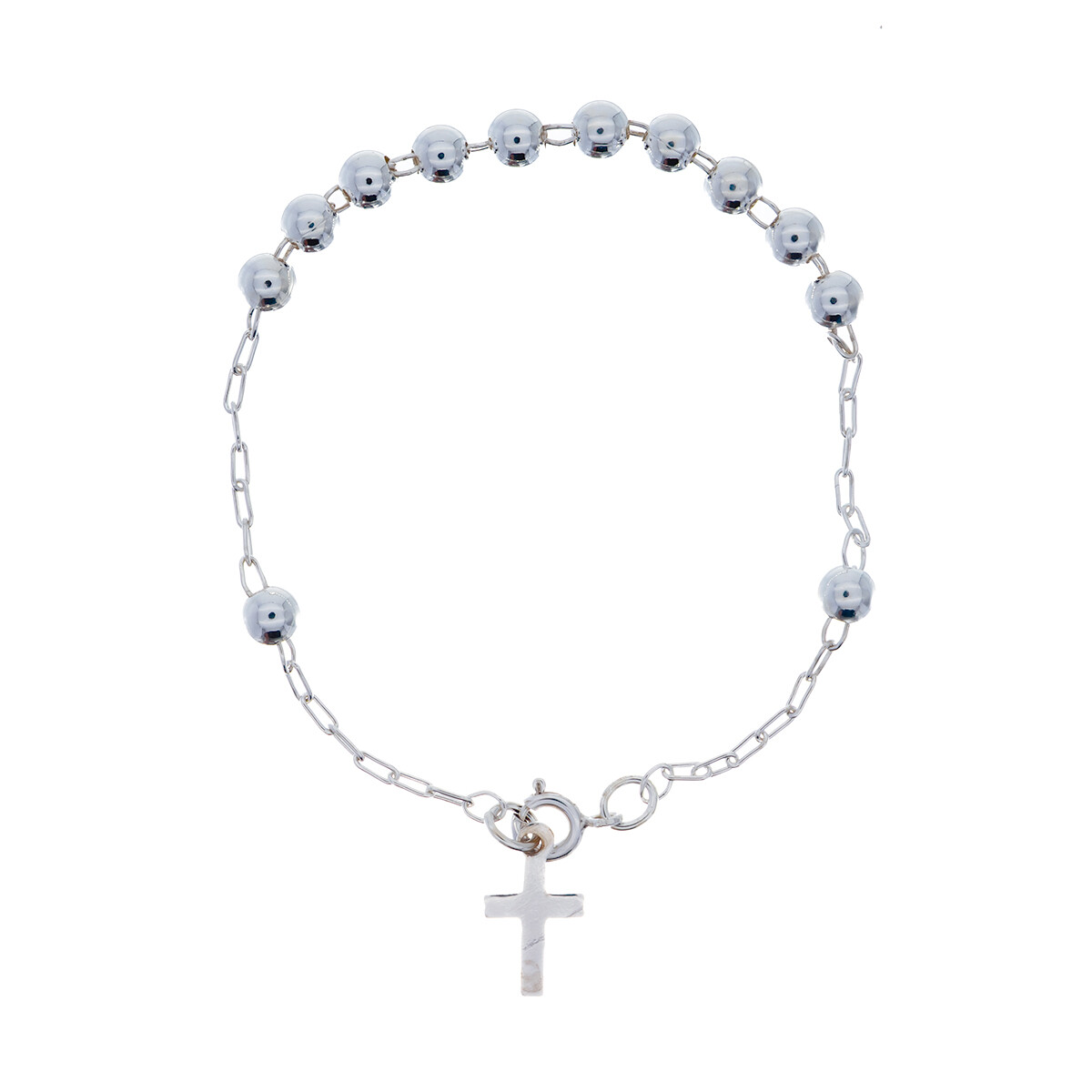 Pulsera de plata 925, tipo Rosario 
