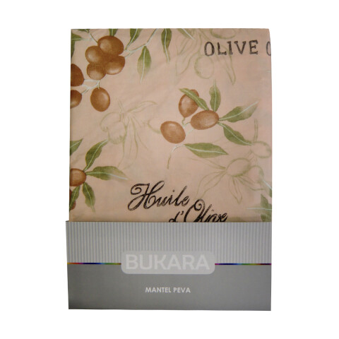 Mantel Bukara Peva Redondo 160 cm - Varios Diseños Flores Naranjas