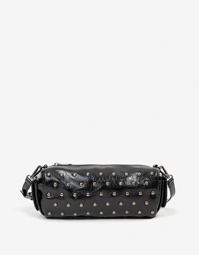 City Cartera Formato City Con Tachas - Negro