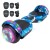 Skate Electrico Hoverboard Musica Bluetooth Luces Patineta Variante Diseño MIlitar Azul