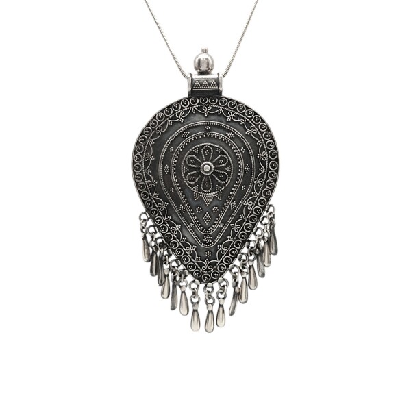 Dije hoja Hindu - Plata Tailandesa 925-Sin piedra-CP4585 sinpiedra