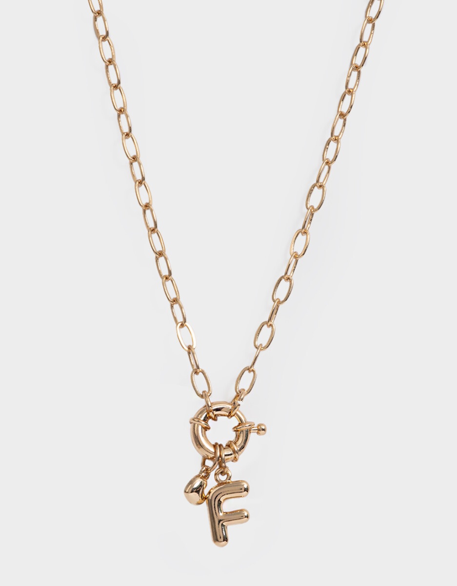 Collar Corto De Inicial "f" 