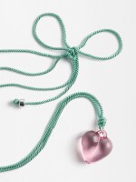 Collar Cordón Corazón verde