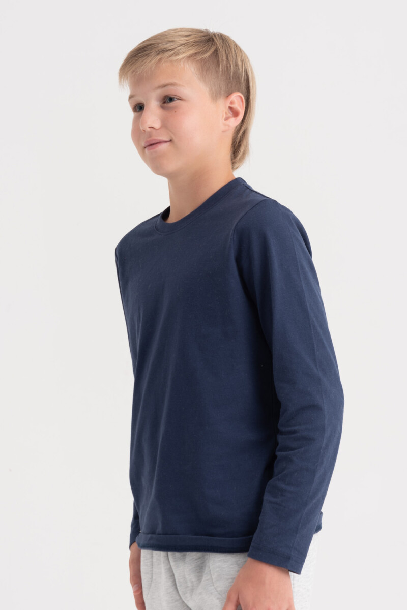 Camiseta manga larga Azul