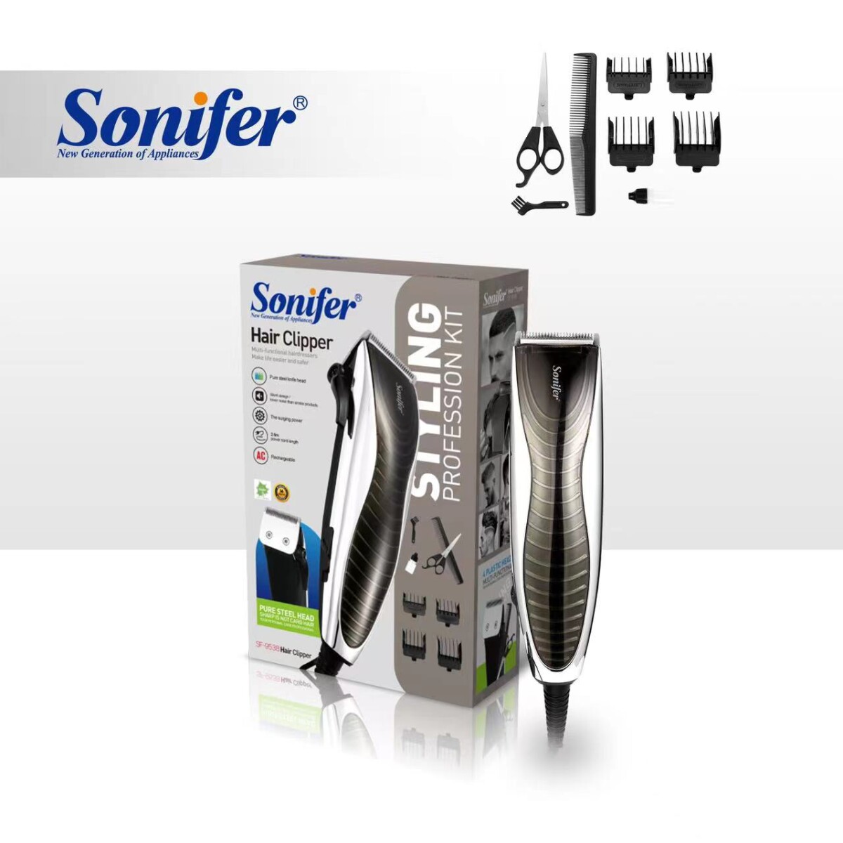 Maquina De Cortar Pelo Sonifer Profesional 