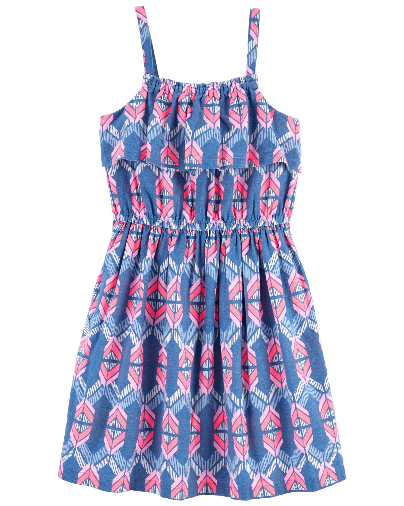Vestido de lino con tirantes Sin color