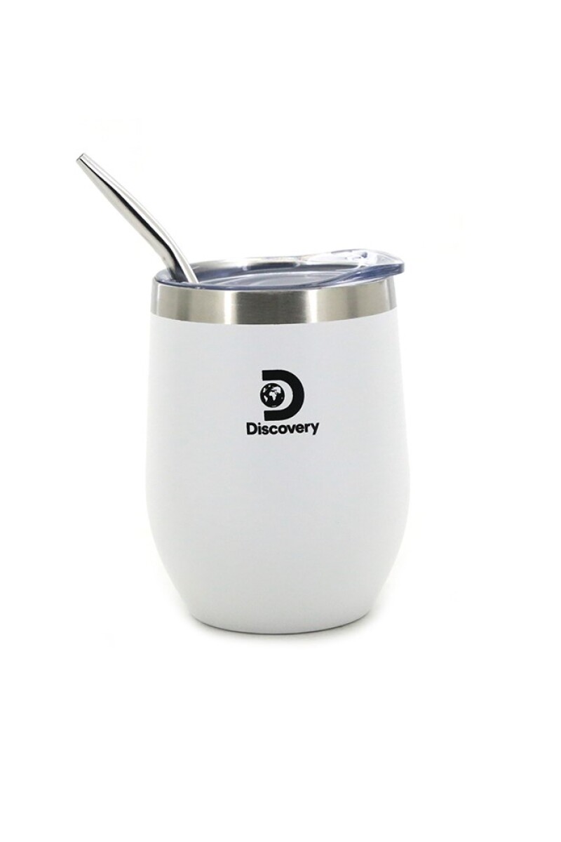 Mate y bombilla de Acero - Discovery Blanco