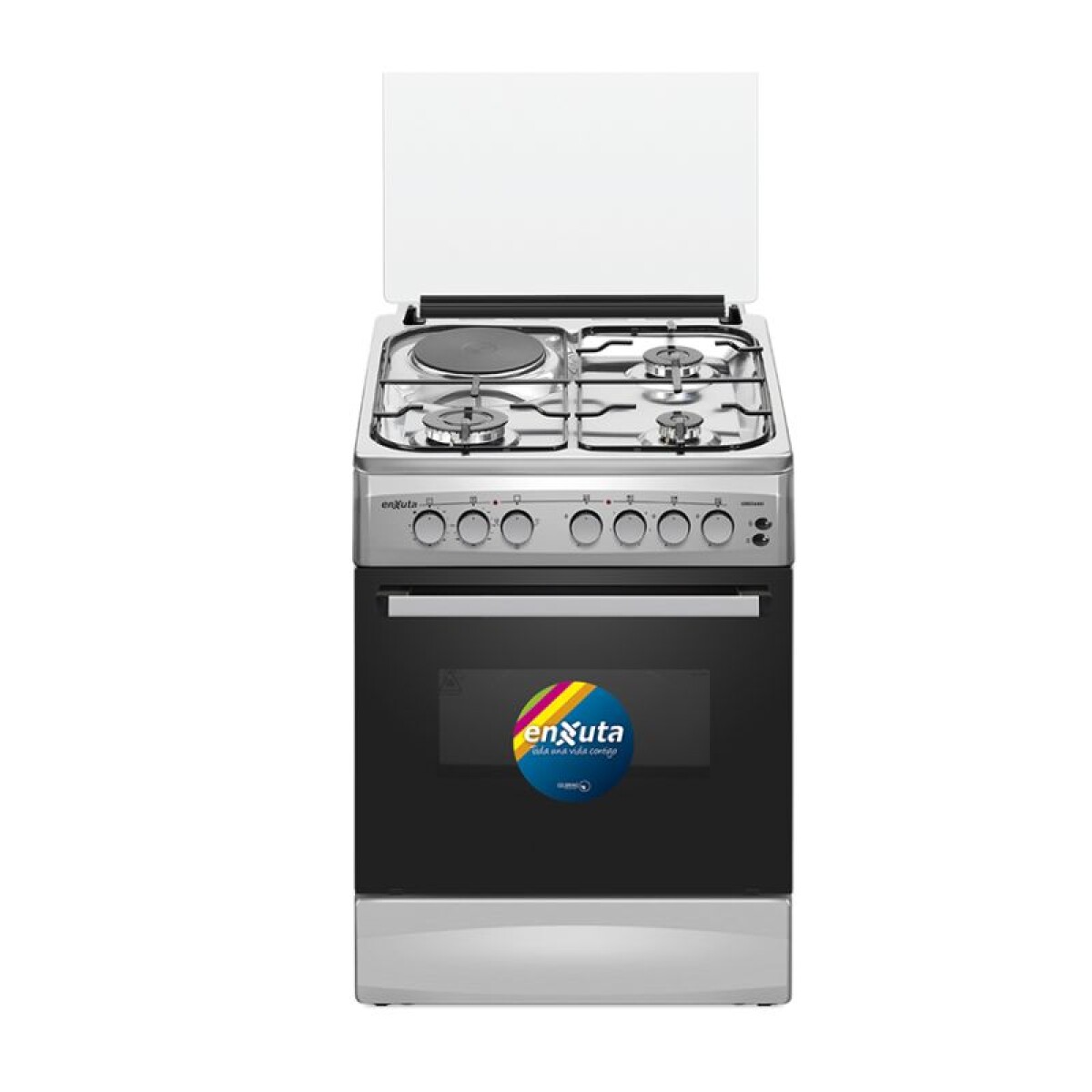 COCINA COMBINADA ENXUTA 3+1 INOX CON DISCO ELECTRICO 