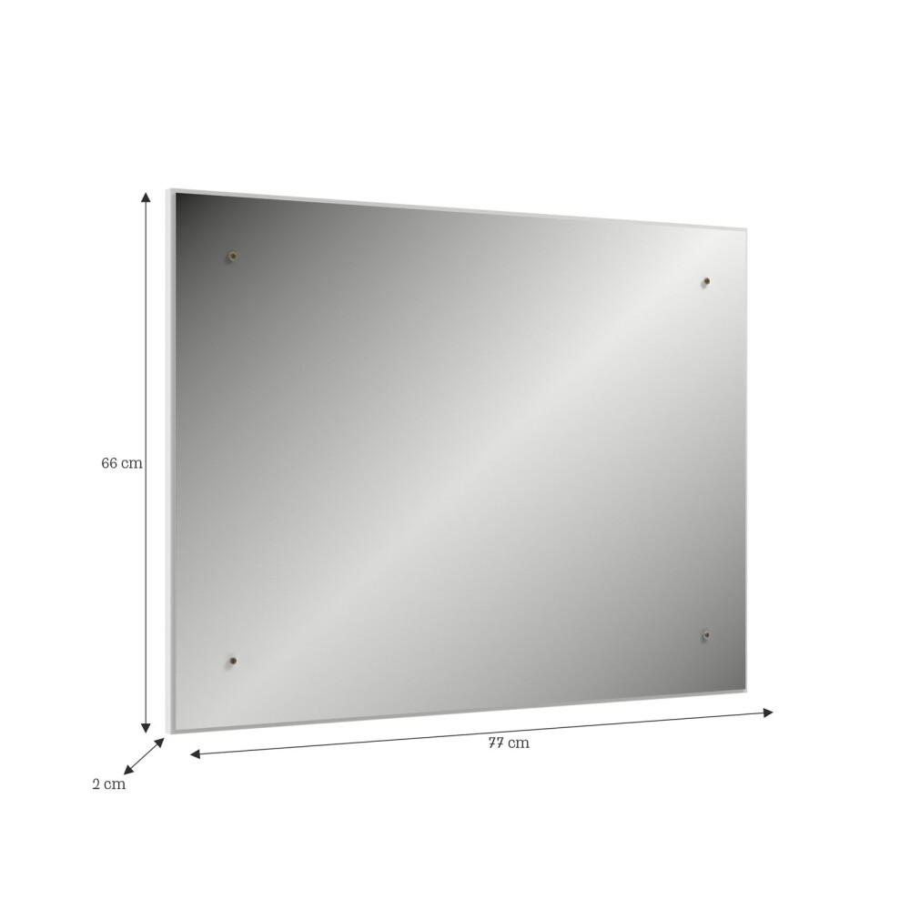 ESPEJO DE BAÑO 80 CM MDF BLANCO ONTARIO