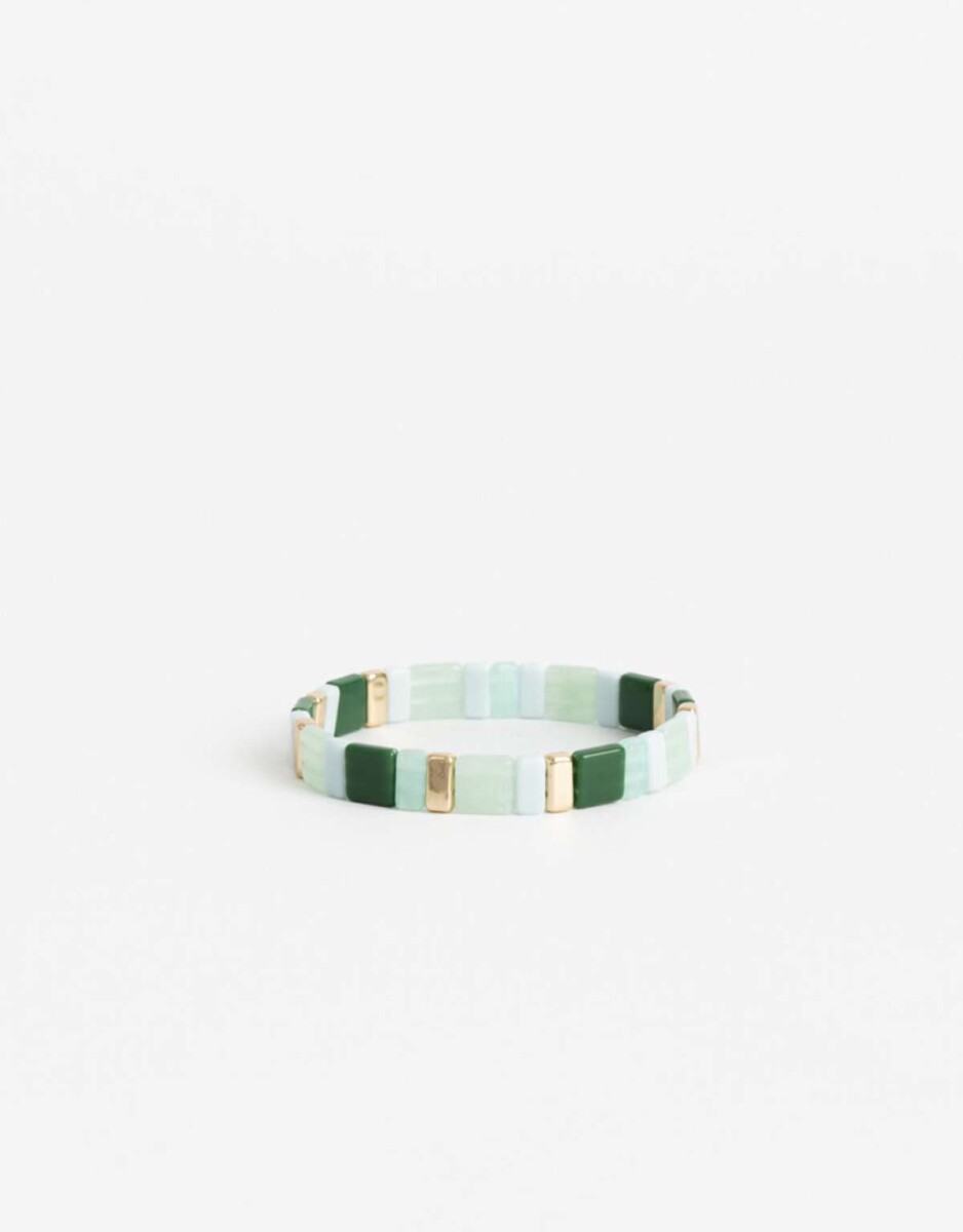 Pulsera Elástica Beads Resina - Combinacion Multicolor 