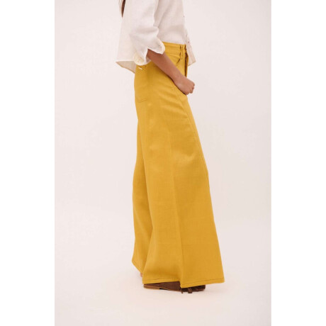 Pantalon Wide Xl Linen Ss26 Pistacho