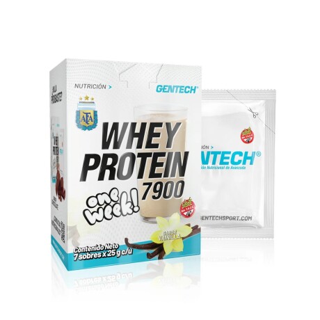 Gentech Suplemento En Polvo Whey Protein 7 sobres Vainilla
