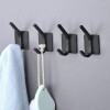 Gancho autoadhesivo doble acero inoxidable para pared negro