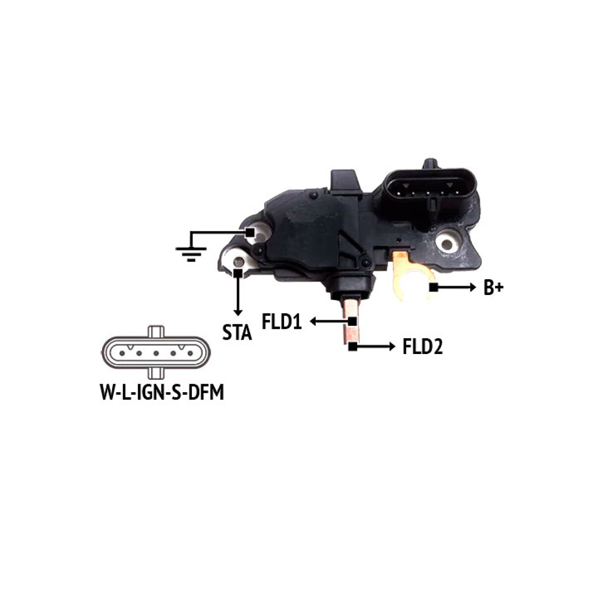 REGULADOR VOLTAJE RENAULT REGULADOR ALT. BOSCH 24V RENAULT VOLVO = IB.5250 NOSSO 