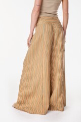 Pantalon Lino Deep Rayas Verde
