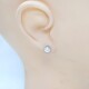 Caravanas en oro 18k blanco y brillantes Caravanas en oro 18k blanco y brillantes