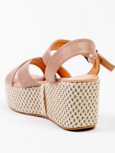 SANDALIA D.CASSIN RIN CRUZADA TACO CORRIDO BEIGE