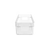 Caja cesto organizador plástico transparente 30x10x7 cm OU Caja Cesto Organizador Plástico Transparente 30x10x7 Cm Ou